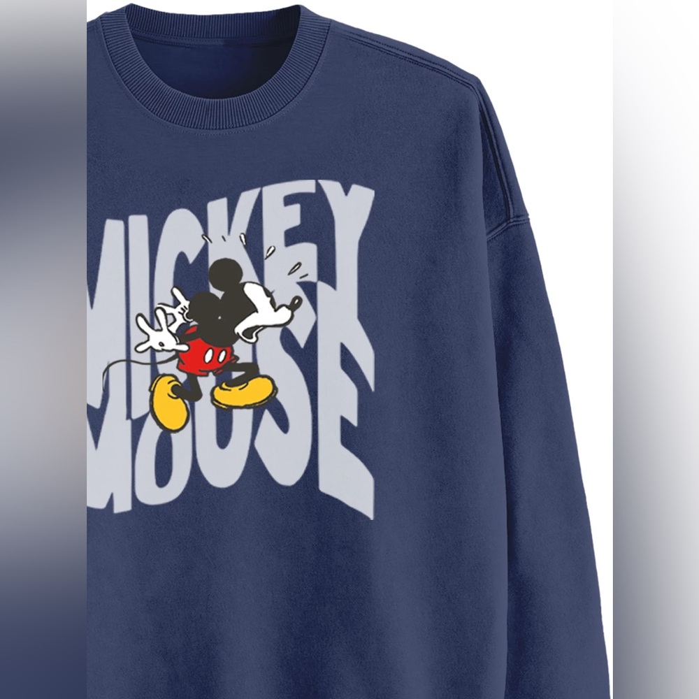 Mickey Mouse Men's and Big Men's Graphic Sweatshirt with Long Sleeves - Picture 3 of 4